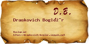 Draskovich Boglár névjegykártya